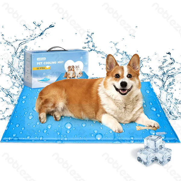 Tappetino refrigerante per gatti e cani Nobleza 50×65 cm – Gel autorinfrescante non tossico – Blu