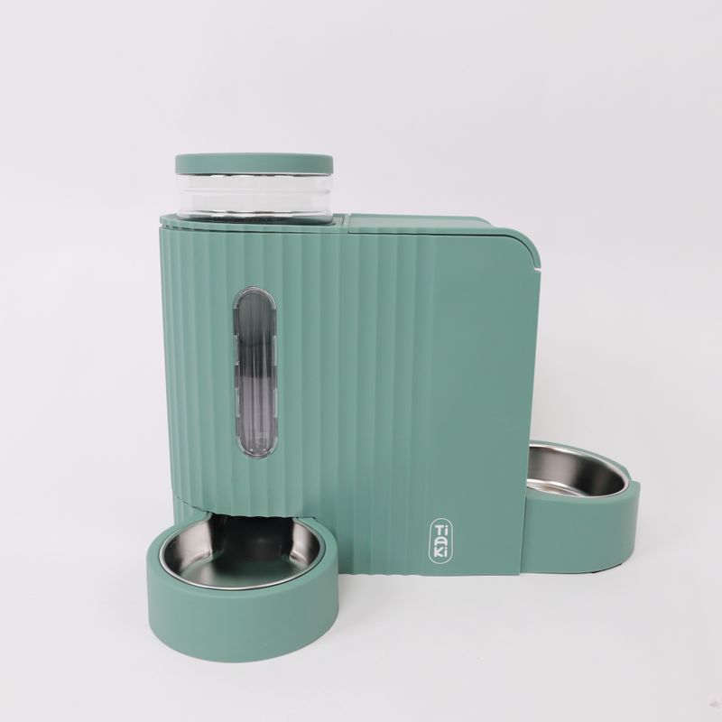 Distributore automatico cibo e acqua TIAKI Perfect Fit – 1,3 kg crocchette e 3 L acqua – per gatti e cani