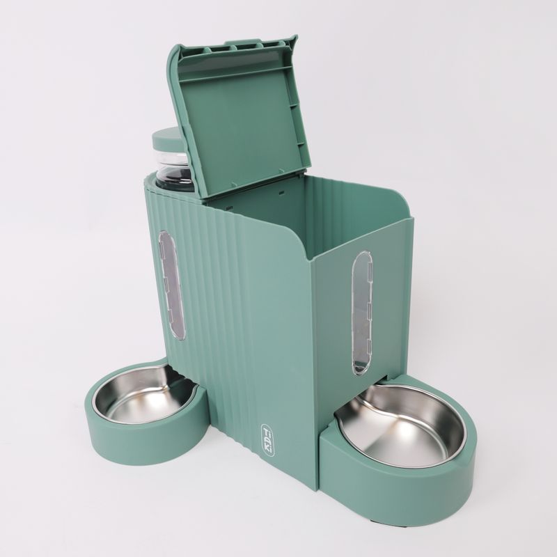 Distributore automatico cibo e acqua TIAKI Perfect Fit – 1,3 kg crocchette e 3 L acqua – per gatti e cani