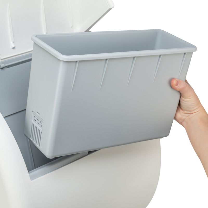Lettiera autopulente Trixie per gatti – rotazione automatica, contenitore rifiuti 5 L, senza elettricità