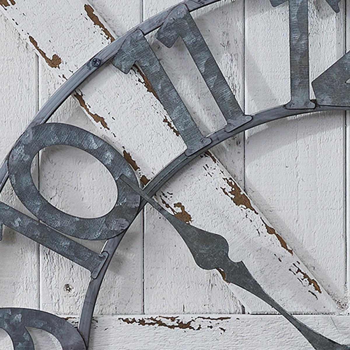 Orologio da Parete “Barn Door” in Legno Stile Rustico 60×60×4,5 cm
