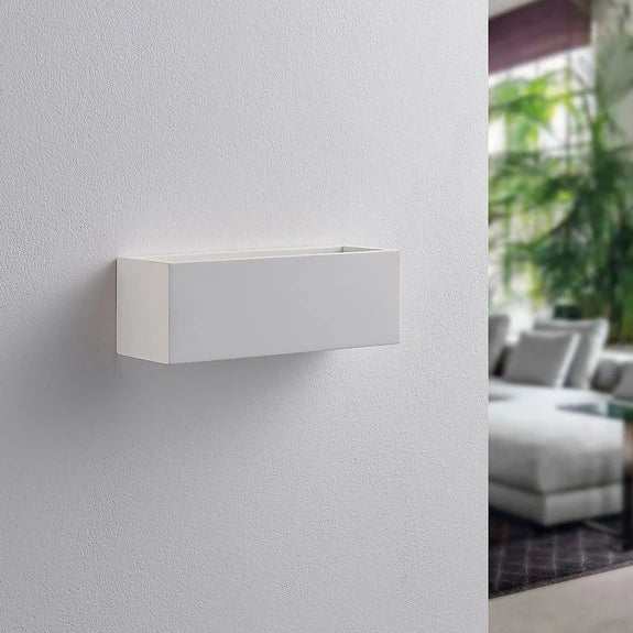 LINDBY TJADA – Applique da Parete Verniciabile in Gesso Bianco, 22 cm