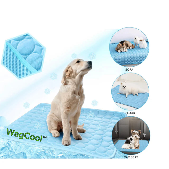 Coolpet Mat – Tappetino refrigerante per cani e gatti – Tessuto Ice-Silk, effetto rinfrescante senza acqua o congelamento