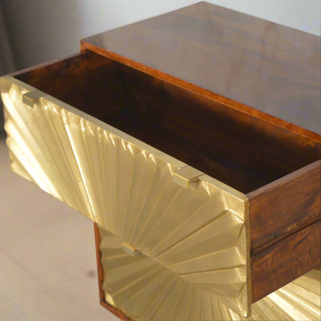 Coffre de Rangement “Manila” Doré – Élégance Luxueuse et Fonctionnelle