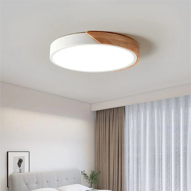 NORDLUME – Plafoniera LED stile nordico con finiture in legno