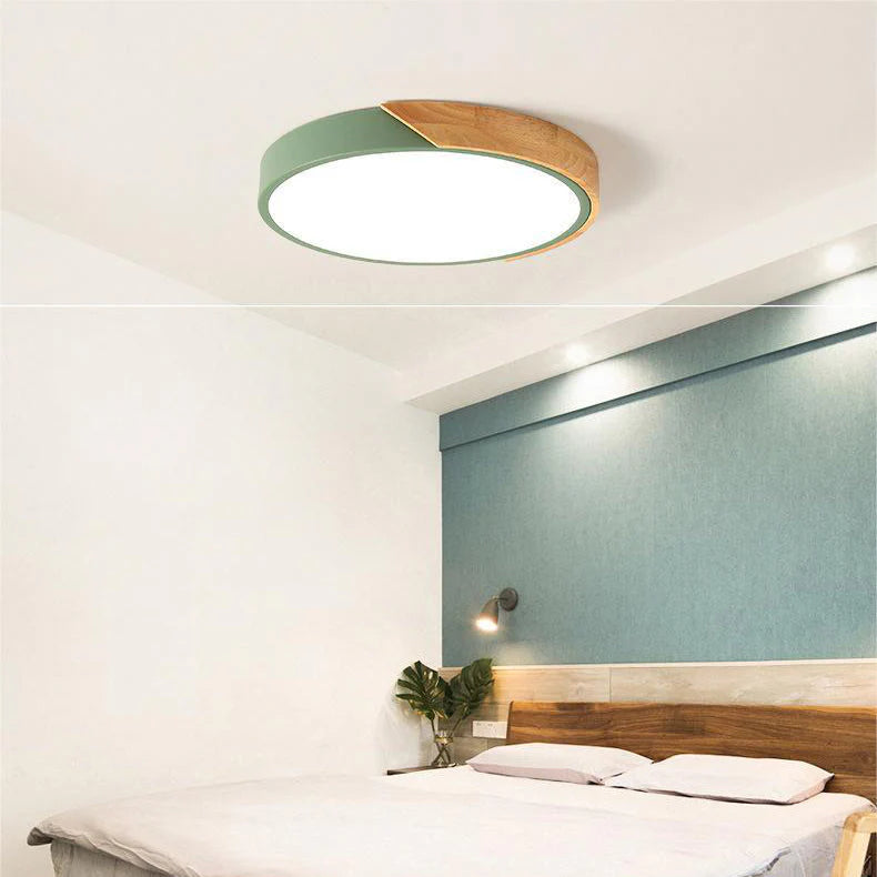 NORDLUME – Plafoniera LED stile nordico con finiture in legno