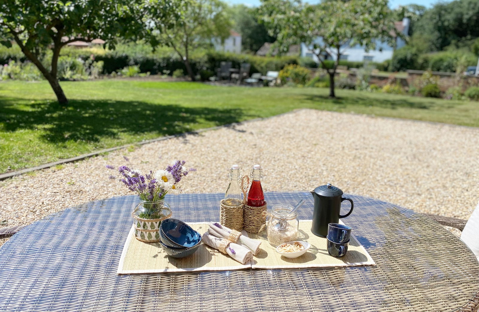 Lot de 4 Sets de Table en Herbe Tressée – Style Naturel et Bohème