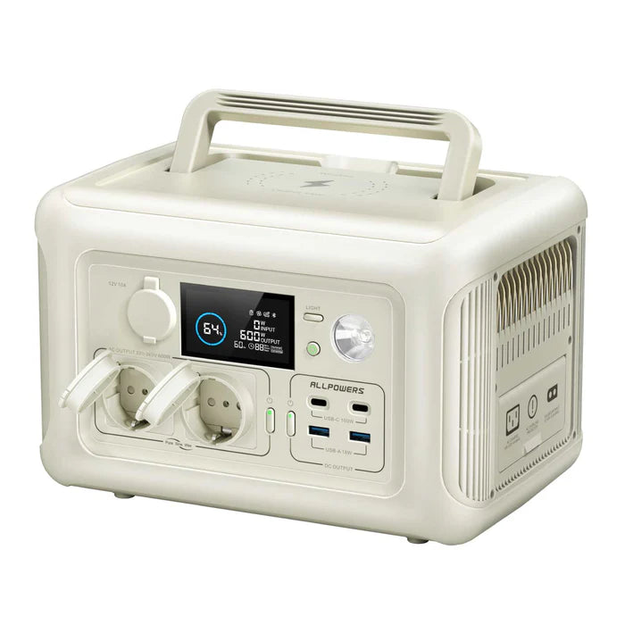 AllPowers R600 – Generatore Solare Portatile da 600 W con Batteria 299 Wh
