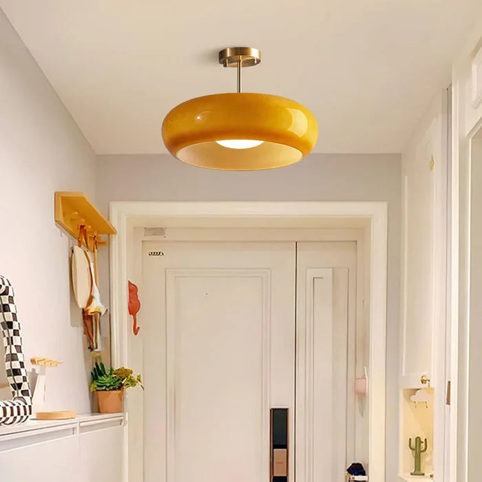 VEDA – Plafoniera rotonda a soffitto in stile Bauhaus moderno
