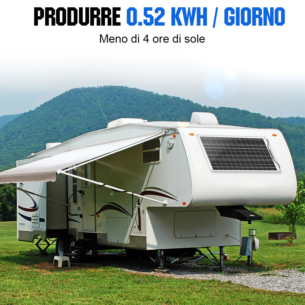 Pannello Solare Flessibile Eco-Worthy 130 W – Modulabile, Leggero, Affidabile