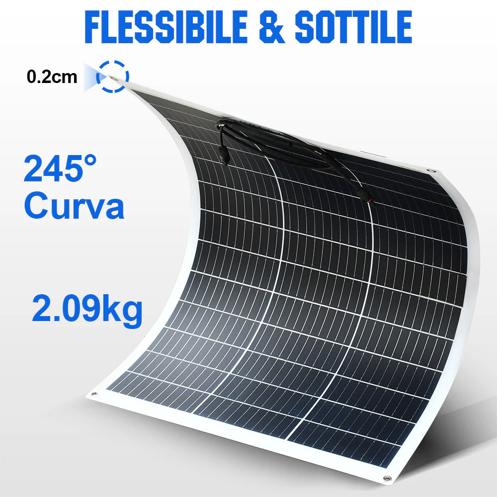 Pannello Solare Flessibile Eco-Worthy 130 W – Modulabile, Leggero, Affidabile