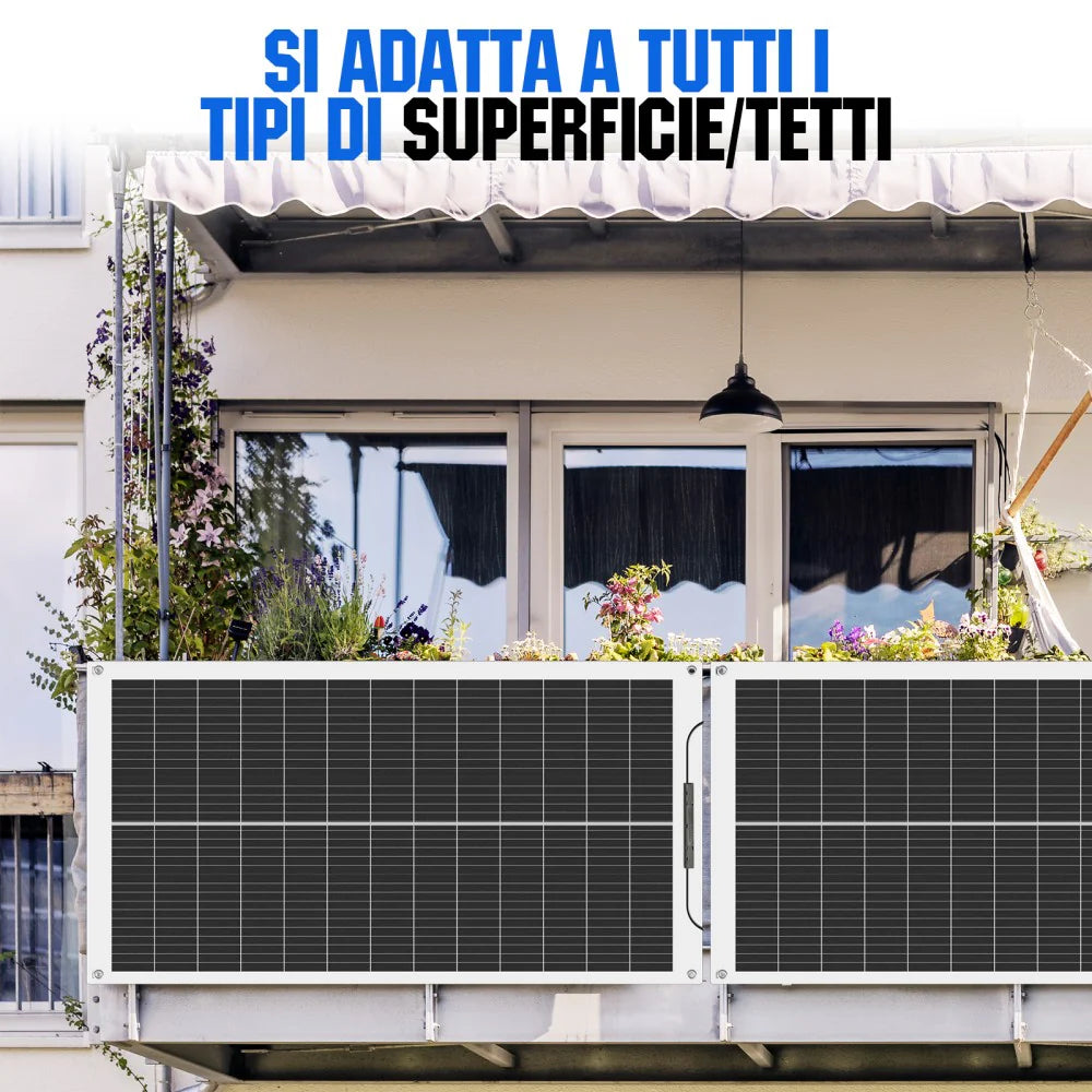 Pannello Solare Flessibile Eco-Worthy 130 W – Modulabile, Leggero, Affidabile