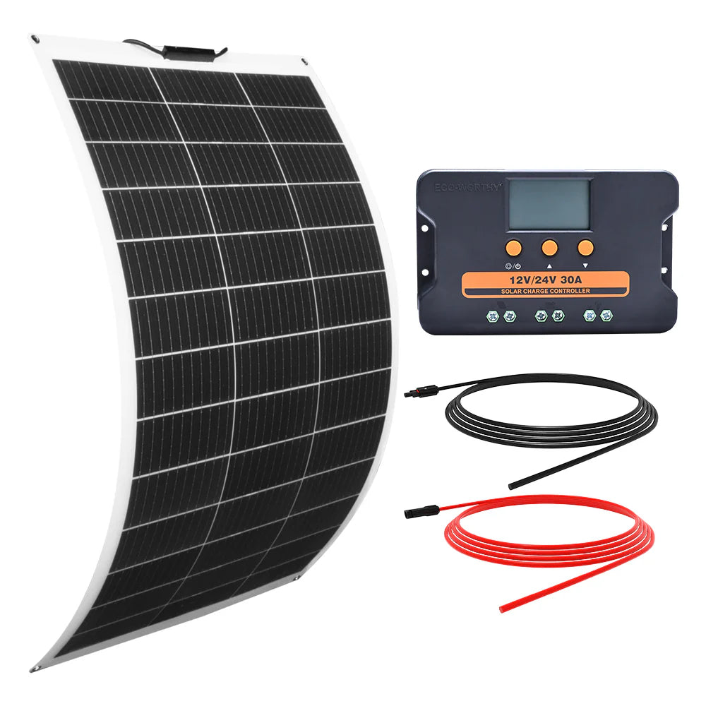 Pannello Solare Flessibile Eco-Worthy 130 W – Modulabile, Leggero, Affidabile