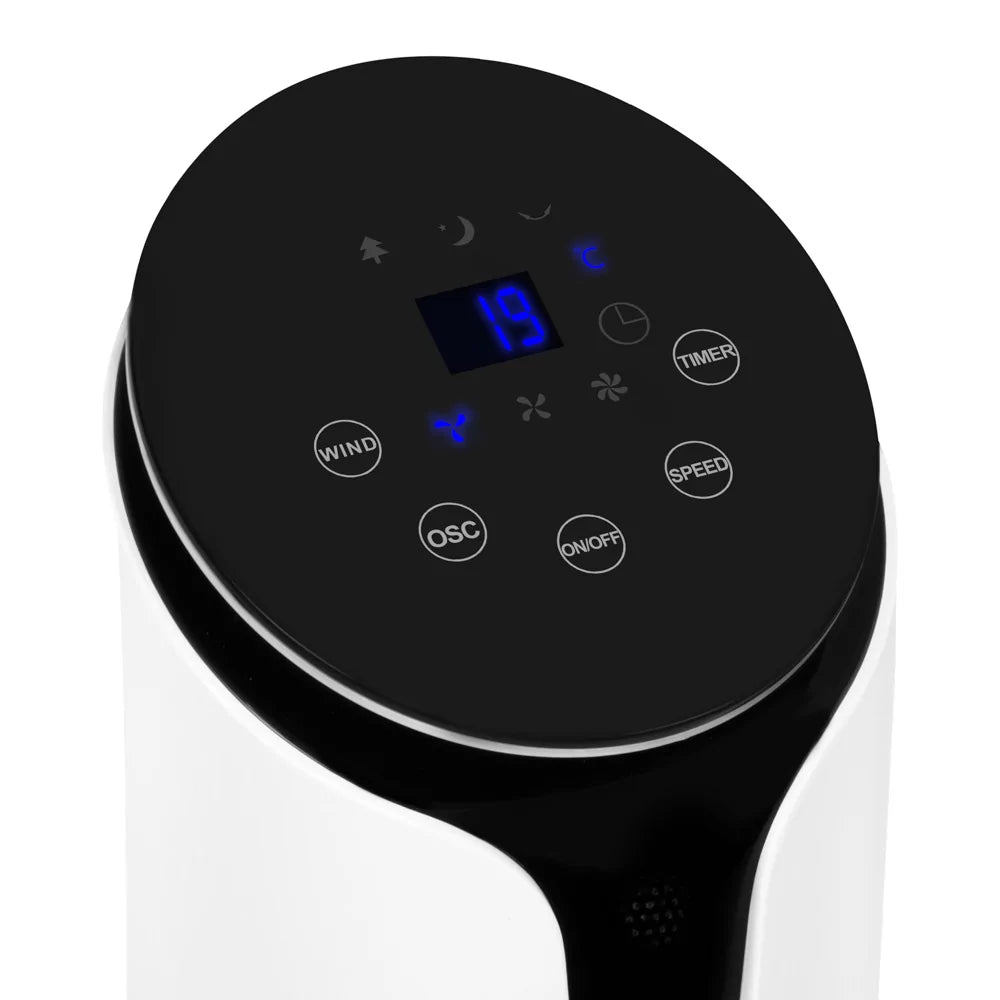 Ventilatore di Lusso Vonroc – 110 cm, 3 Velocità, Oscillazione, Bianco con Telecomando