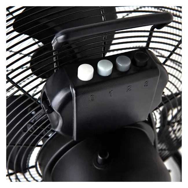 Ventilatore Industriale EQUATION JERVIS3 – Ø 40 cm, 60 W, 3 Velocità, Oscillante, Nero