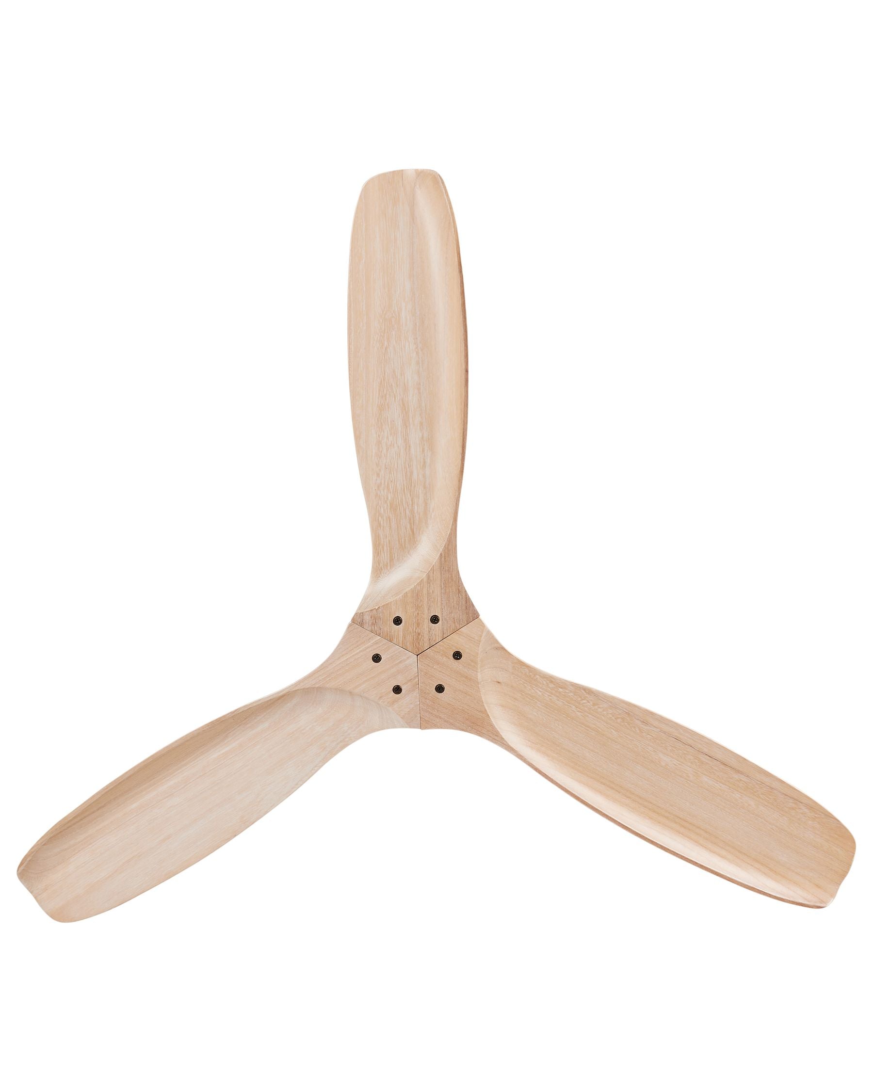 Ventilatore da Soffitto ARANI – Legno Chiaro, Telecomando, 3 Velocità, Rotazione Reversibile