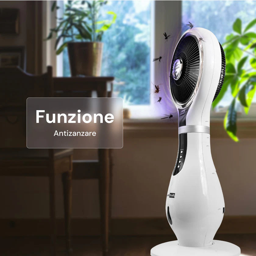 Ventilatore Nebulizzatore DCG VE1850TT – Piantana 80 W, Serbatoio 2,3 L, Telecomando, Timer