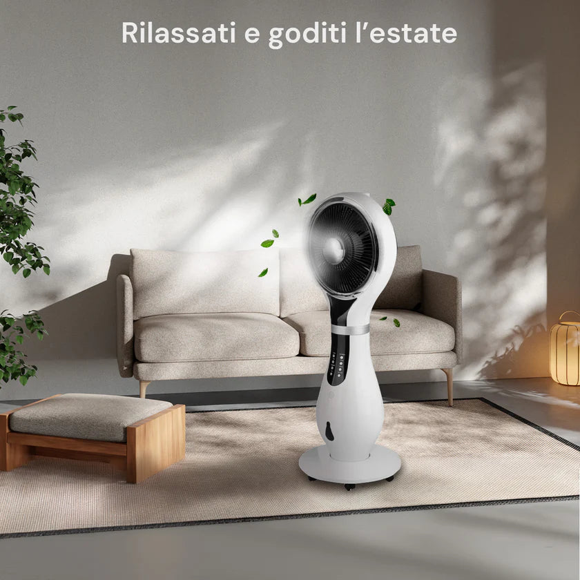 Ventilatore Nebulizzatore DCG VE1850TT – Piantana 80 W, Serbatoio 2,3 L, Telecomando, Timer